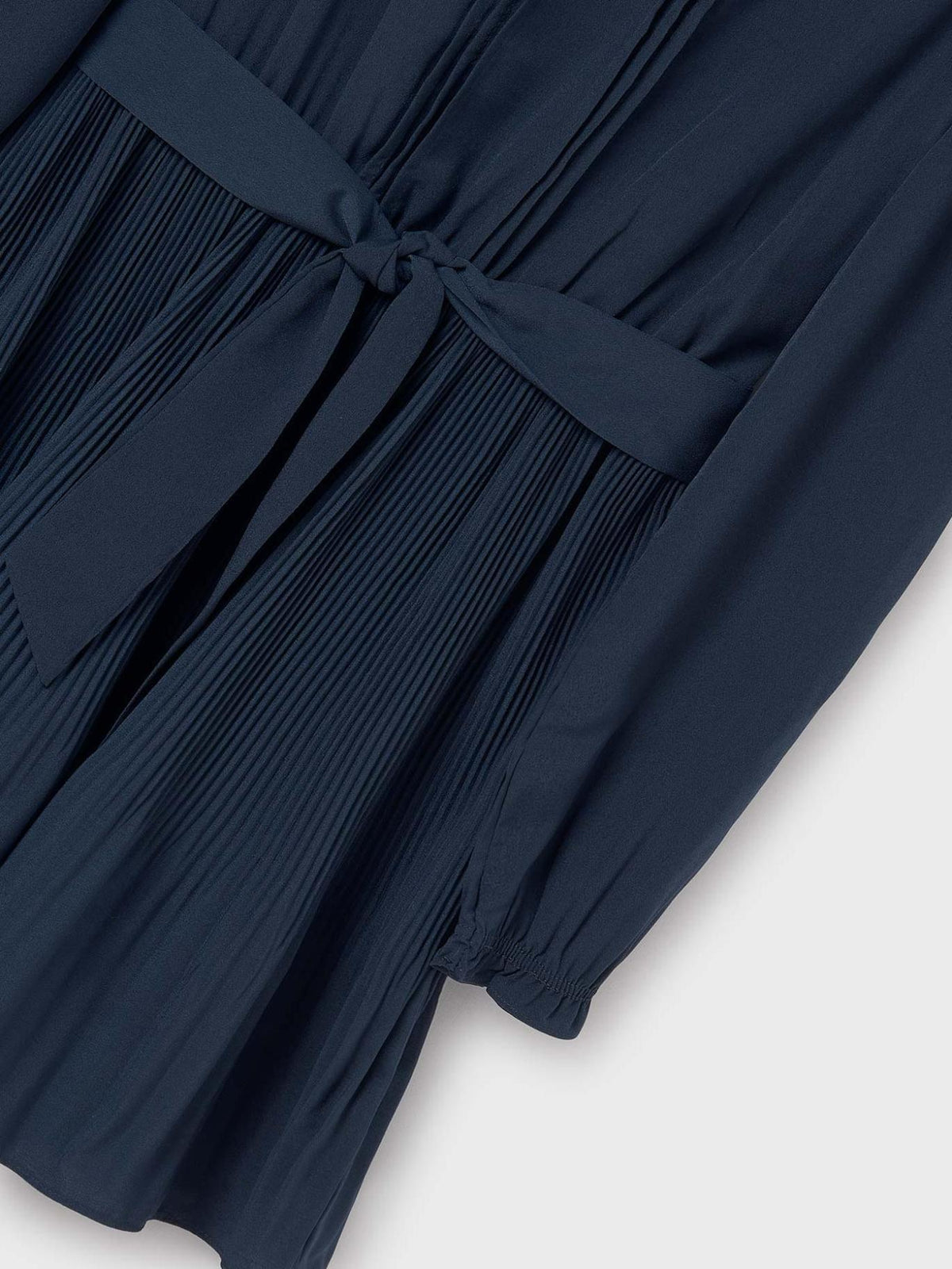 Vestido plissado crepe Azul escur (Marinho)  para Menina - Mayoral