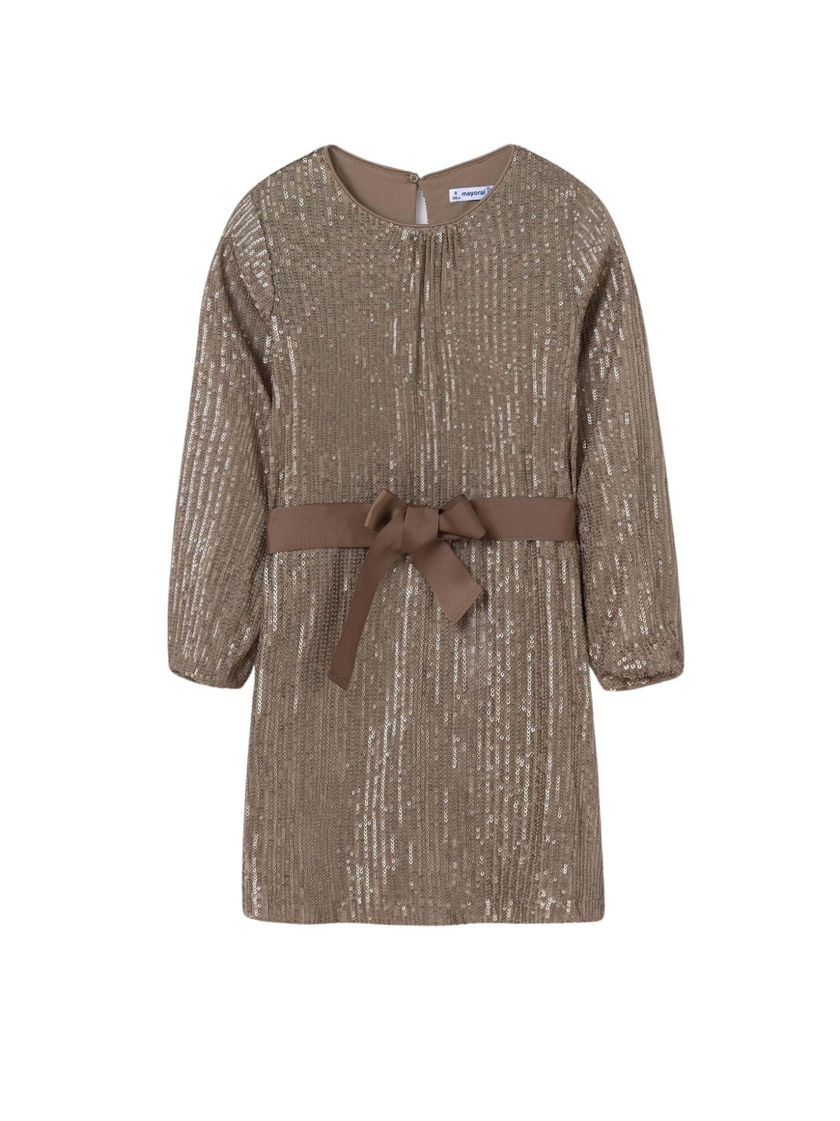 Vestido lantejoulas Café (Castanho)  para Menina - Mayoral