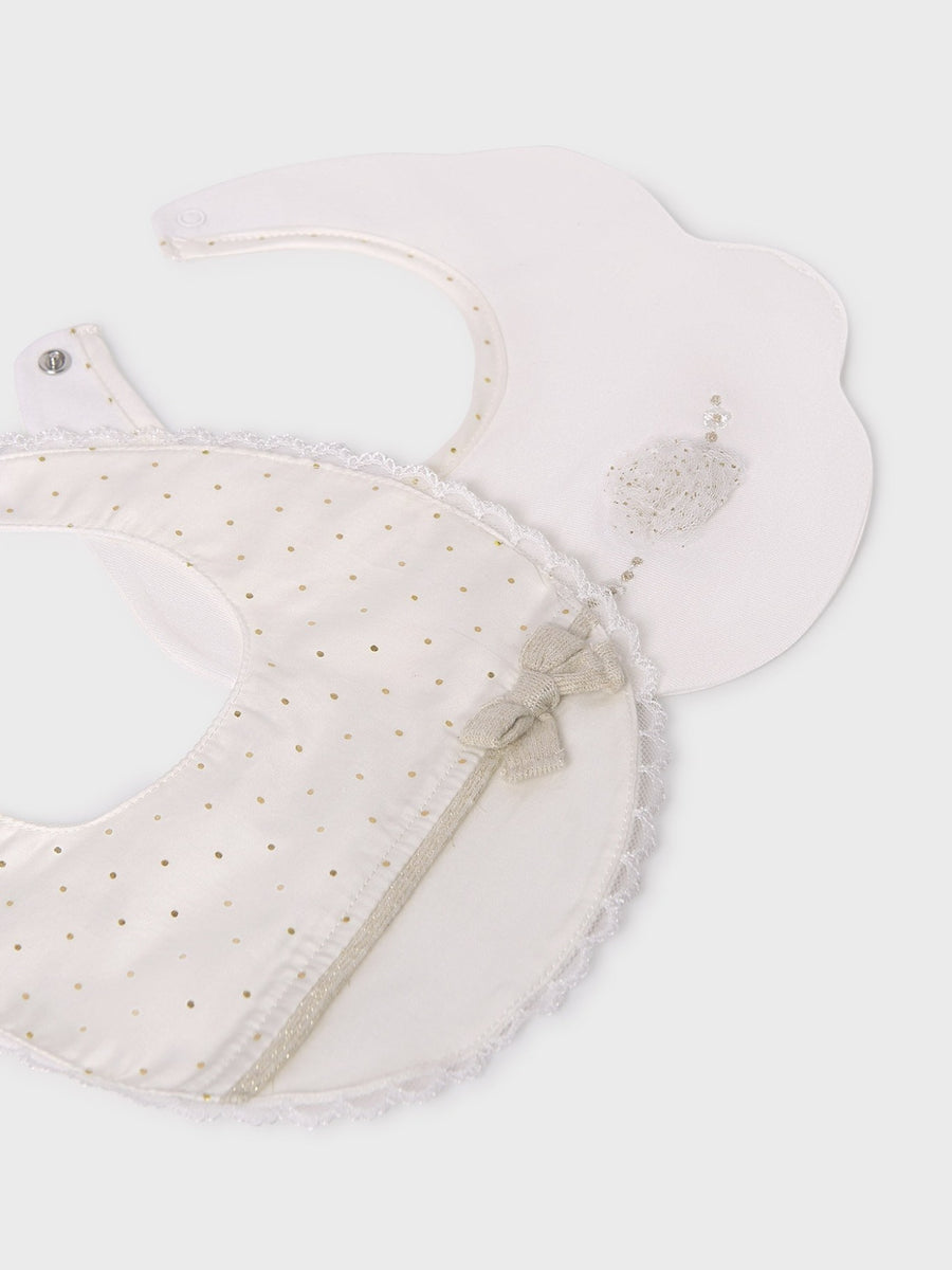 Set 2 babetes Crú (Creme / Pérola)  para Bebé Menina - Mayoral