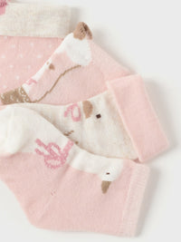 Set 4 soquetes Rosa baby (Rosa Bébé)  para Bebé Menina - Mayoral