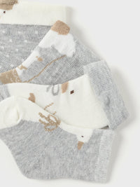 Set 4 soquetes Cinza vig (Cinza)  para Bebé Menina - Mayoral