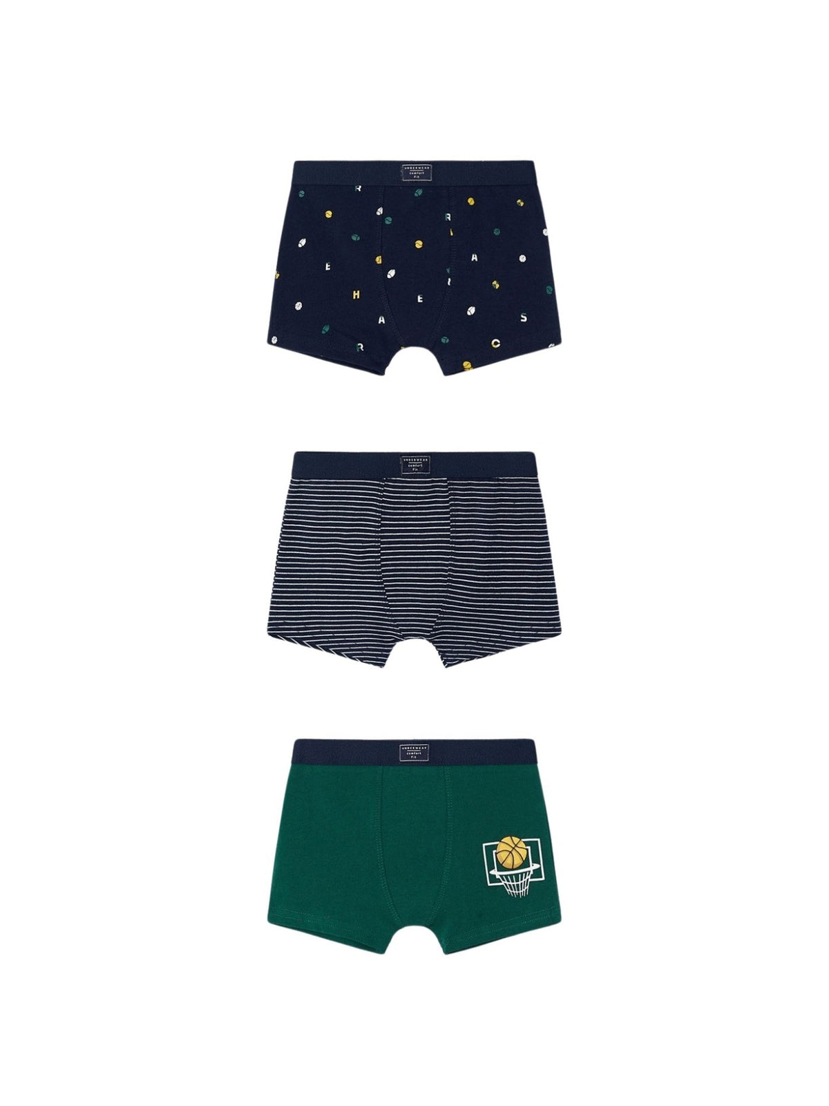 Set 3 boxers Alpino (Verde)  para Menino - Mayoral