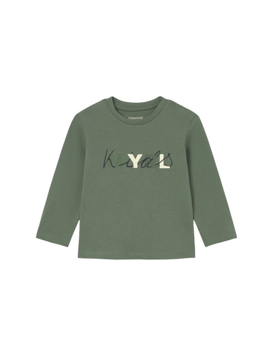 Camiseta básica bebé Abeto (Verde Tropa)  para Bebé Menino - Mayoral