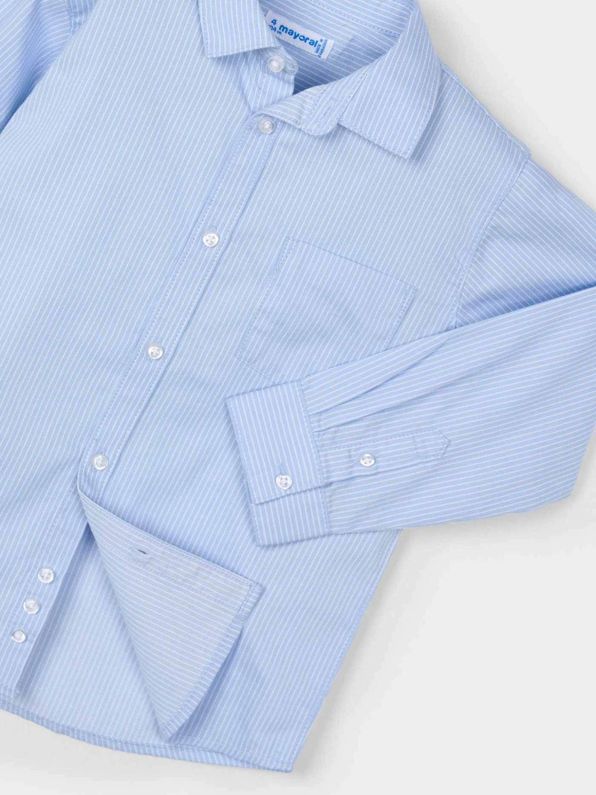 Camisa m/comp.básica Celeste ra (Celeste)  para Menino - Mayoral