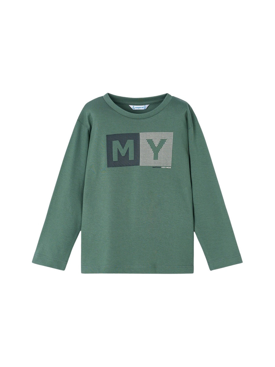 Camiseta básica bebé Abeto (Verde Tropa)  para Menino - Mayoral