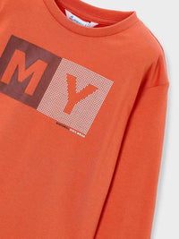 Camiseta básica bebé Laranja (Laranja Outono)  para Menino - Mayoral