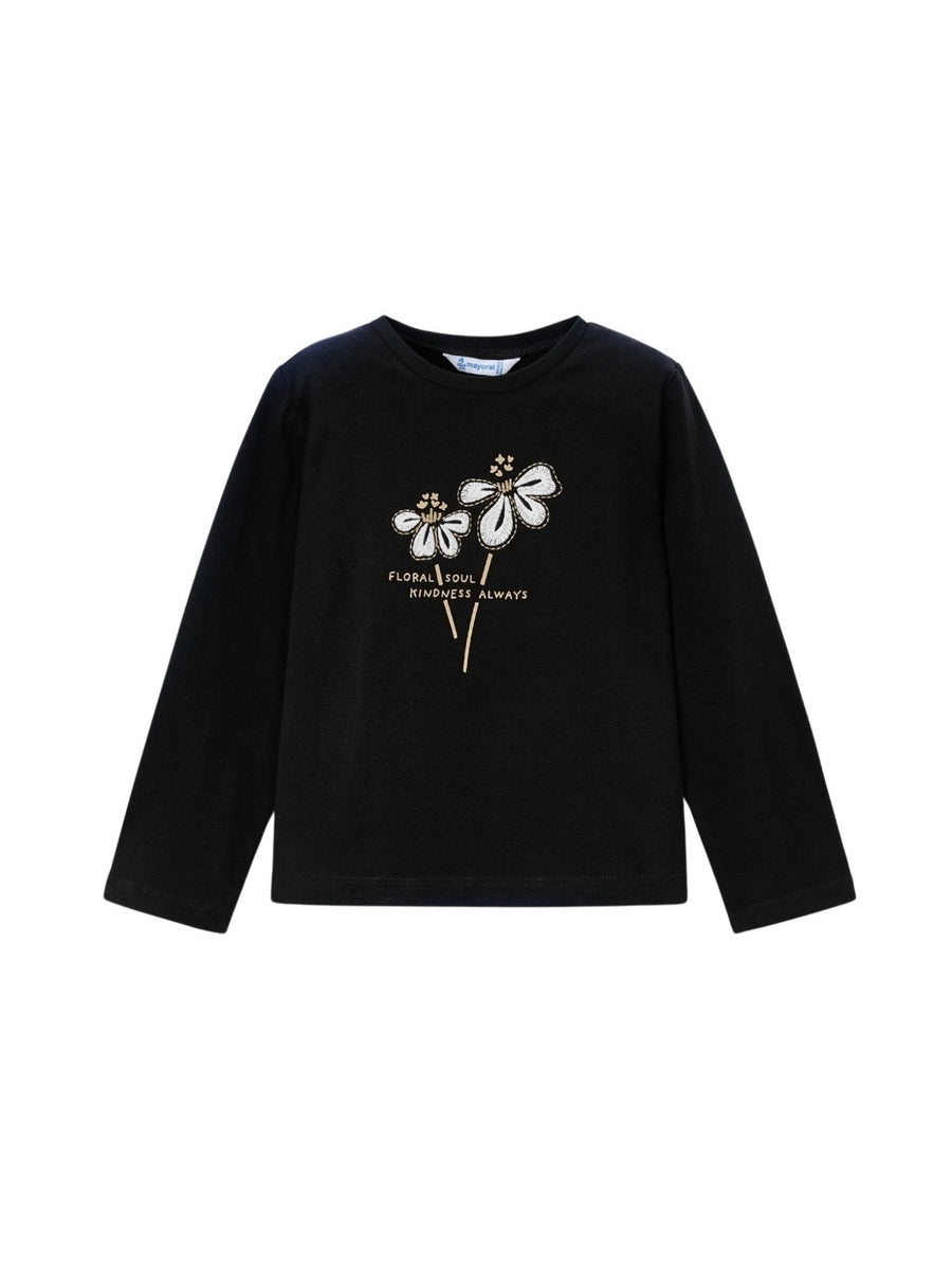 Camiseta básica bebé Preto (Preto)  para Menina - Mayoral