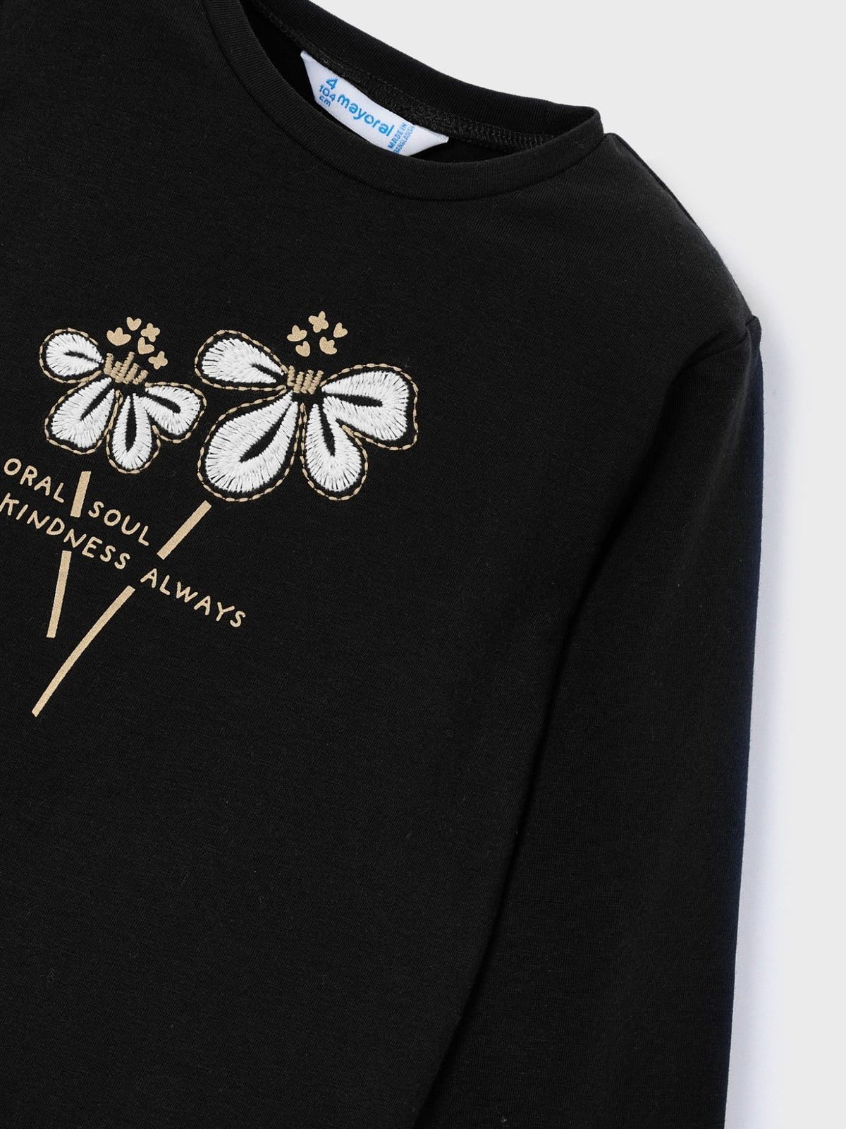 Camiseta básica bebé Preto (Preto)  para Menina - Mayoral