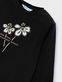 Camiseta básica bebé Preto (Preto)  para Menina - Mayoral