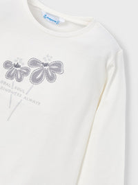 Camiseta básica bebé Nata (Creme / Pérola)  para Menina - Mayoral