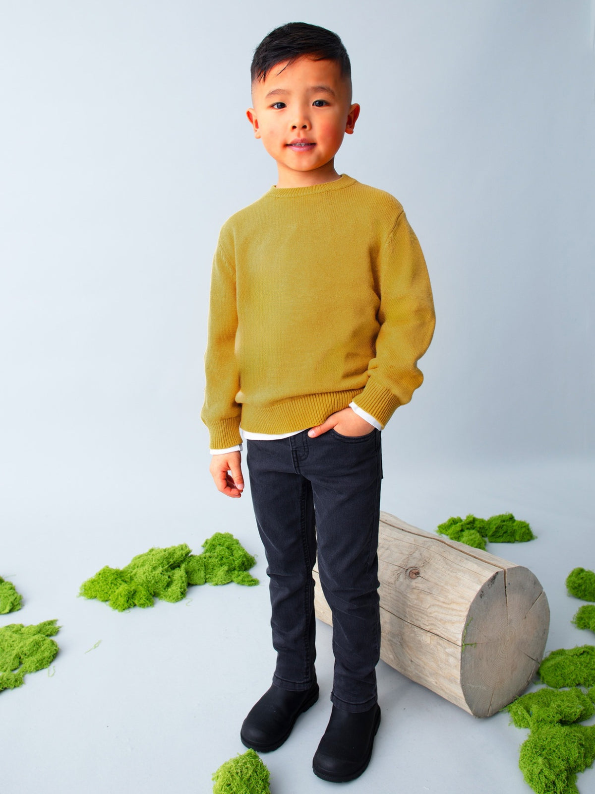 Jersey c/gola redonda básico Mostarda (Amarelo Ocre)  para Menino - Mayoral