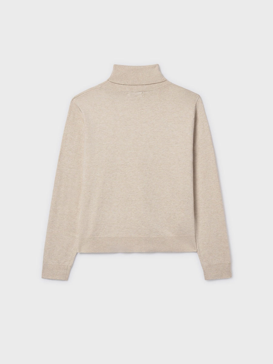Camisola tricot básica Sésamo vig (Bege)  para Menina - Mayoral
