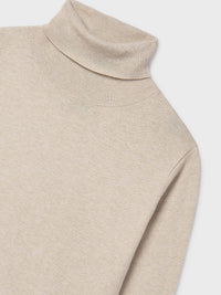 Camisola tricot básica Sésamo vig (Bege)  para Menina - Mayoral