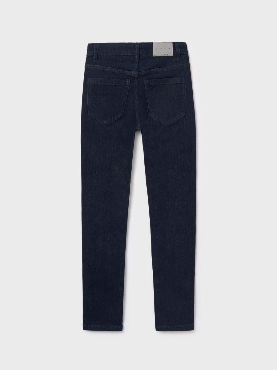 Calça ganga slim fit básico Dark indig (Marinho)  para Menino - Mayoral