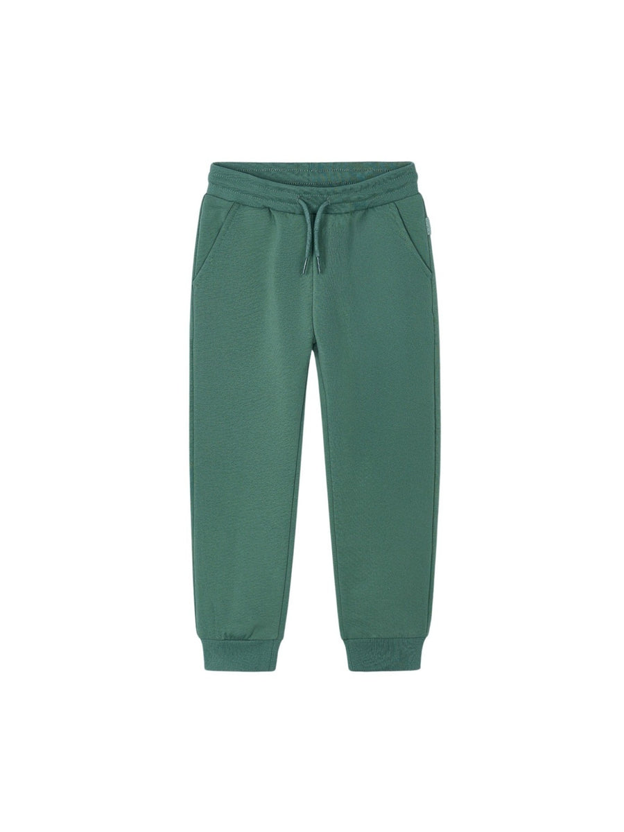 Calça felpa básica punhos Abeto (Verde Tropa)  para Menino - Mayoral