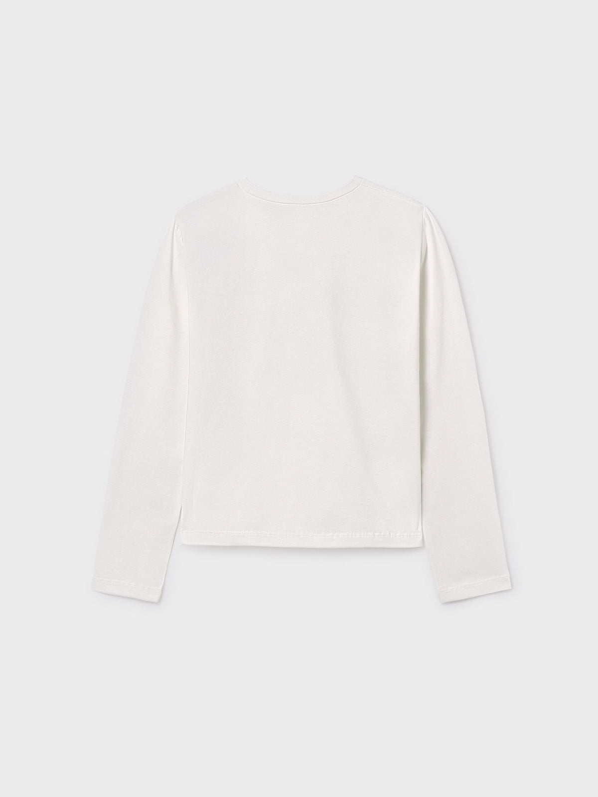 Camiseta básica bebé Nata-preto (Creme / Pérola)  para Menina - Mayoral
