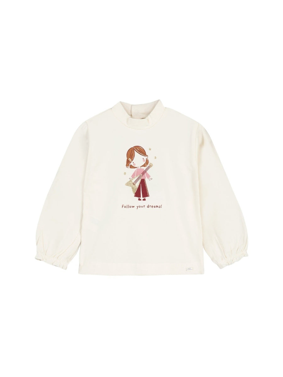 Semicisne gráfica Macchiato (Creme / Pérola)  para Bebé Menina - Mayoral