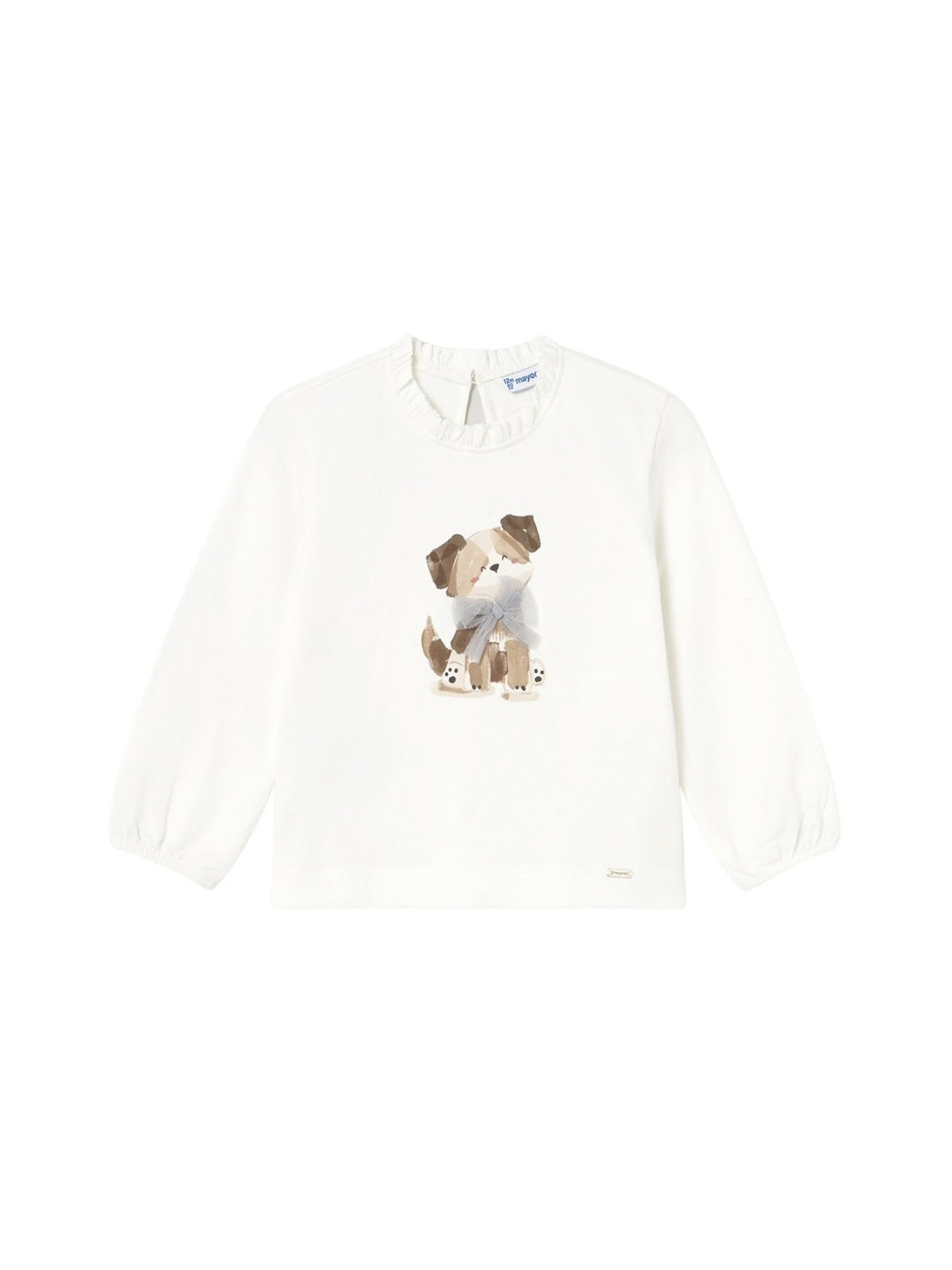Camiseta m/comp. clássica Nata (Creme / Pérola)  para Bebé Menina - Mayoral