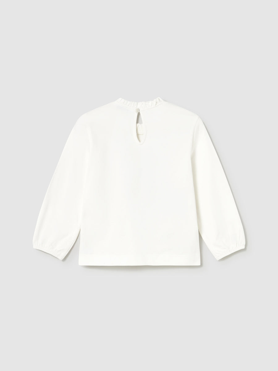 Camiseta m/comp. clássica Nata (Creme / Pérola)  para Bebé Menina - Mayoral