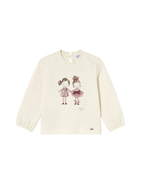 Camiseta m/comp. clássica Mac-quarzo (Rosa Velho)  para Bebé Menina - Mayoral