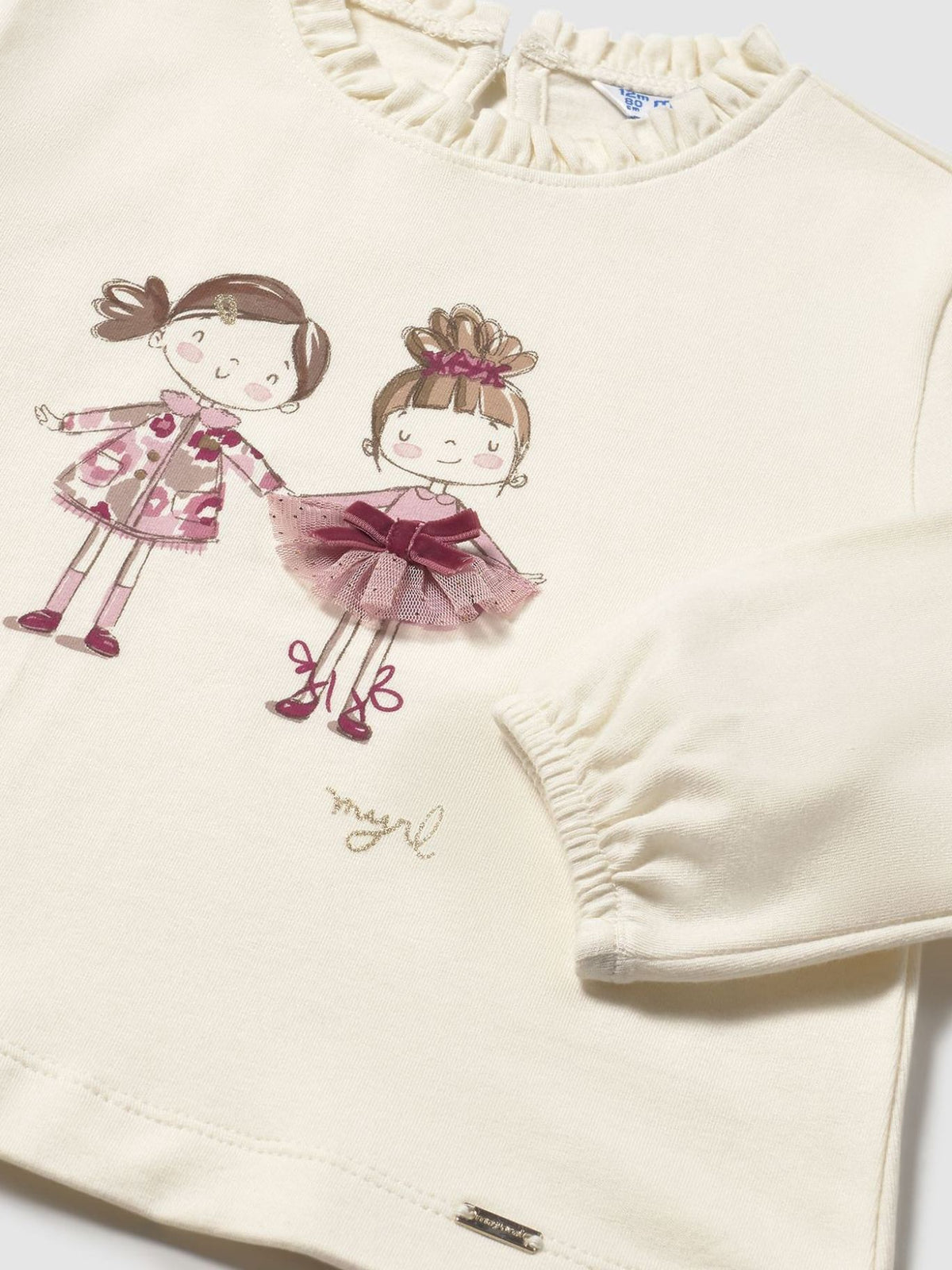 Camiseta m/comp. clássica Mac-quarzo (Rosa Velho)  para Bebé Menina - Mayoral