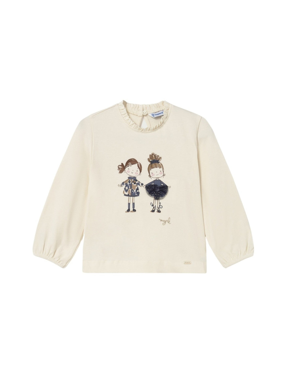 Camiseta m/comp. clássica Mac-marinh (Marinho)  para Bebé Menina - Mayoral