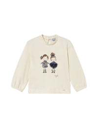 Camiseta m/comp. clássica Mac-marinh (Marinho)  para Bebé Menina - Mayoral