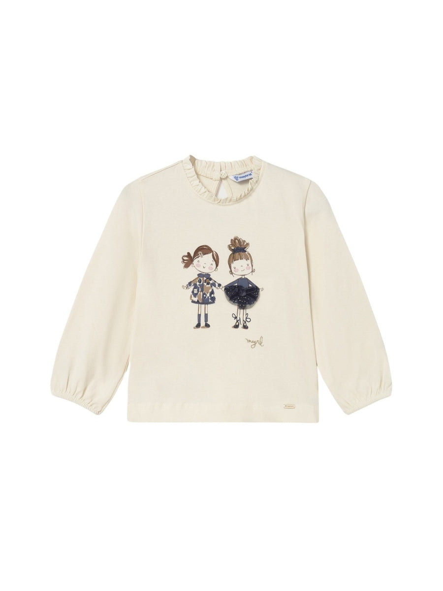 Camiseta m/comp. clássica Mac-marinh (Marinho)  para Bebé Menina - Mayoral