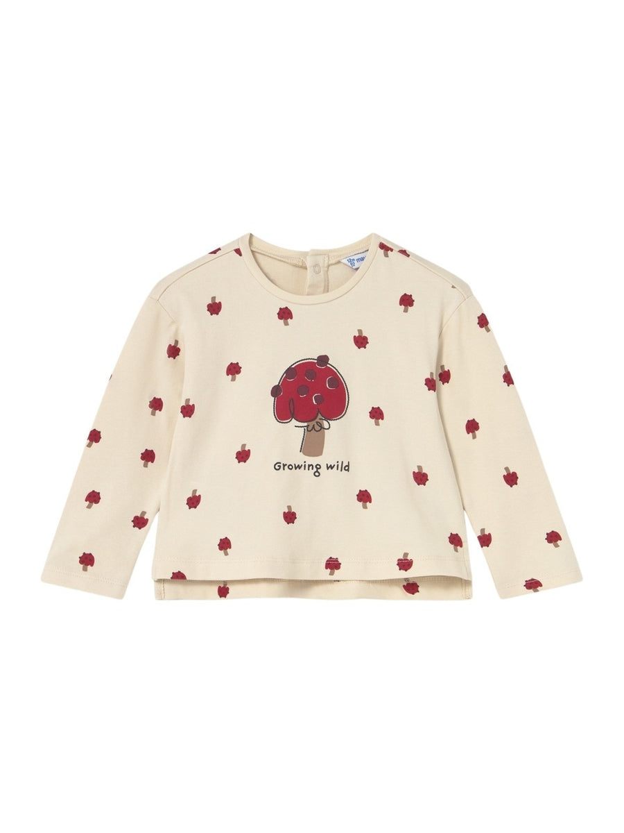 Camiseta estampada Amêndoa (Bege)  para Bebé Menina - Mayoral
