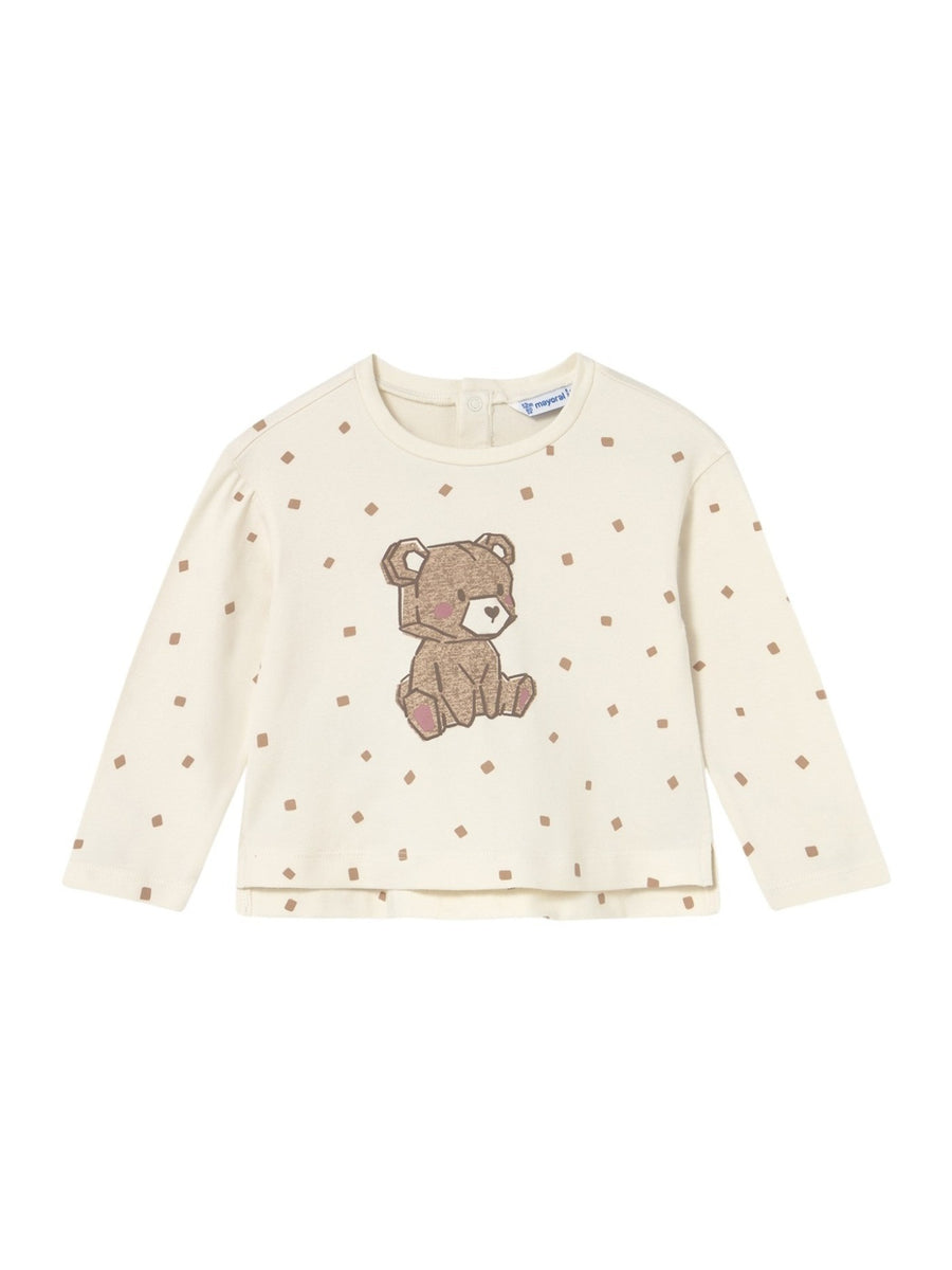 Camiseta estampada Macchiato (Creme / Pérola)  para Bebé Menina - Mayoral