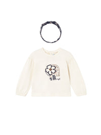 Camisola com bandolete Mac-marinh (Marinho)  para Bebé Menina - Mayoral