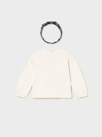 Camisola com bandolete Mac-marinh (Marinho)  para Bebé Menina - Mayoral