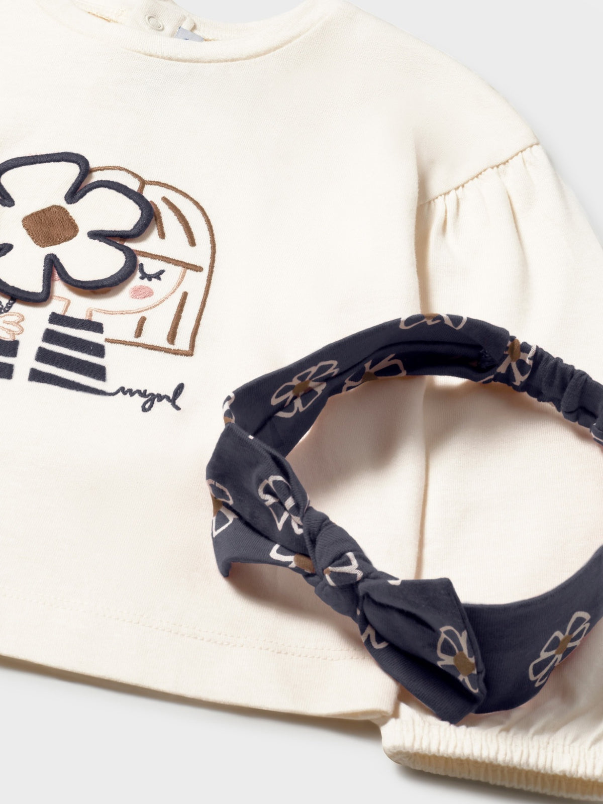 Camisola com bandolete Mac-marinh (Marinho)  para Bebé Menina - Mayoral