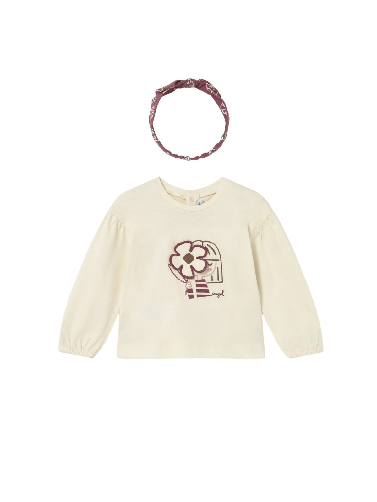 Camisola com bandolete Mac-rosado (Rosa Velho)  para Bebé Menina - Mayoral