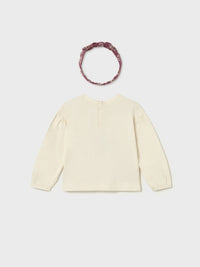 Camisola com bandolete Mac-rosado (Rosa Velho)  para Bebé Menina - Mayoral