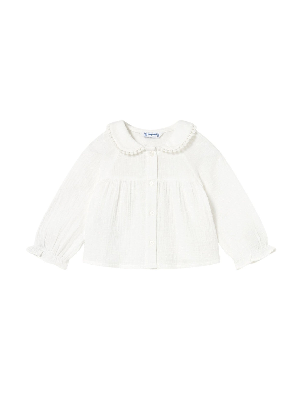 Blusa gasa plumeti Nata (Creme / Pérola)  para Bebé Menina - Mayoral