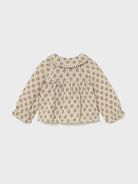 Blusa gasa plumeti Mel (Castanho Claro)  para Bebé Menina - Mayoral
