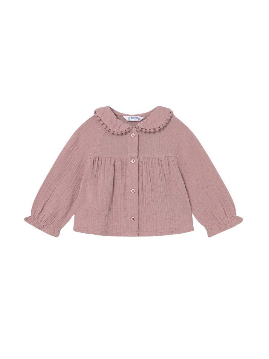 Blusa gasa plumeti Quartzo (Rosa)  para Bebé Menina - Mayoral