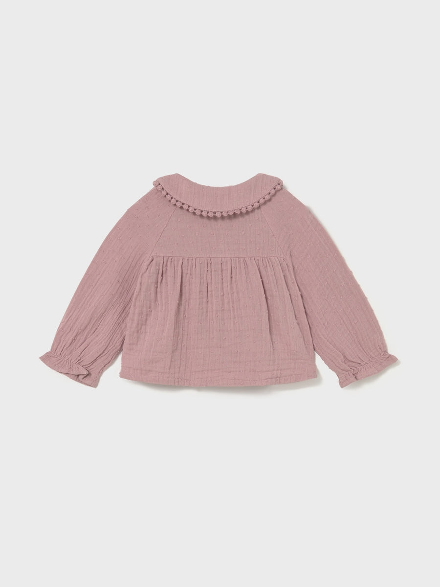 Blusa gasa plumeti Quartzo (Rosa)  para Bebé Menina - Mayoral