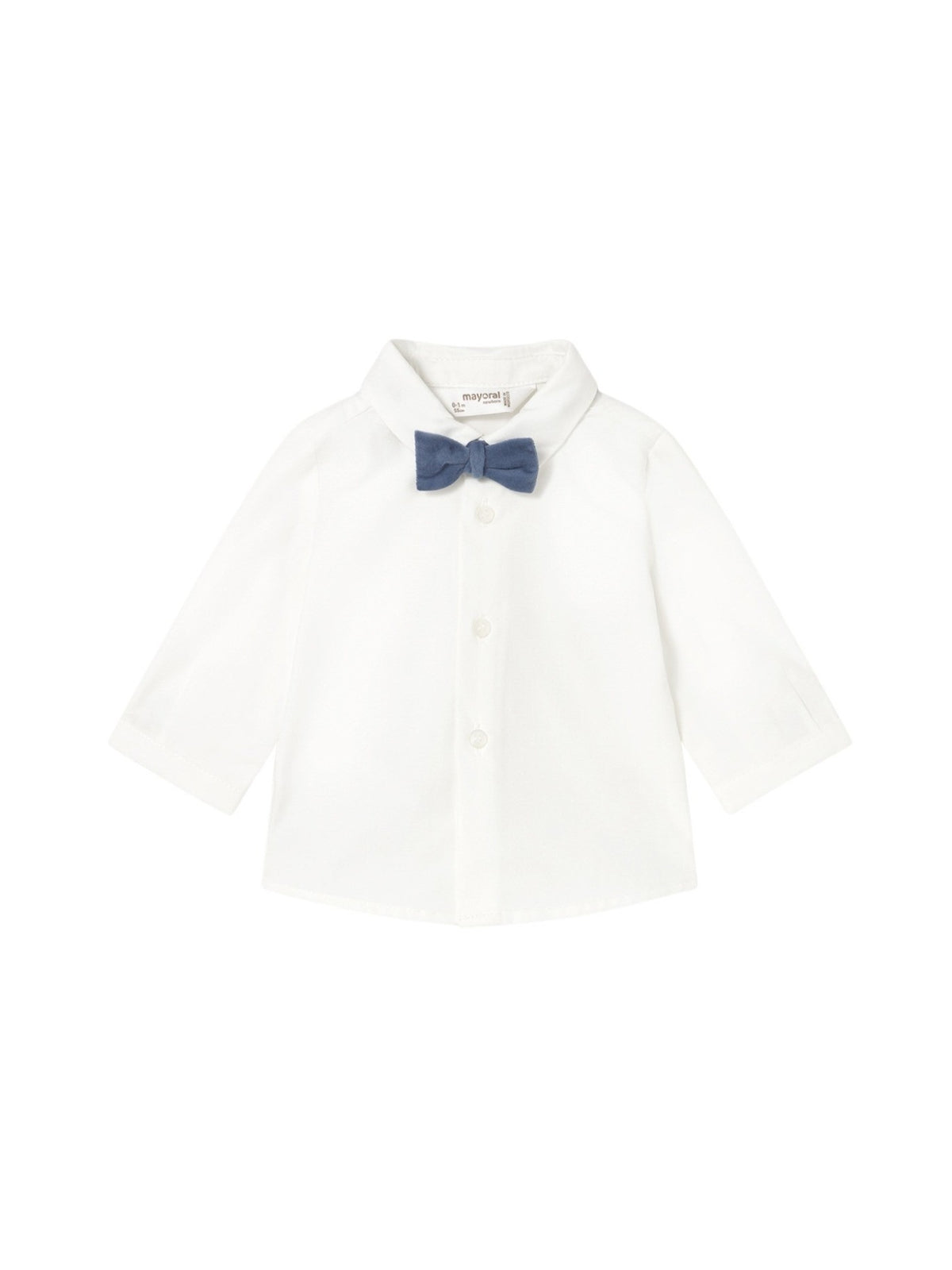 Camisa m/comp. laço Crú-artic (Creme / Pérola)  para Bebé Menino - Mayoral