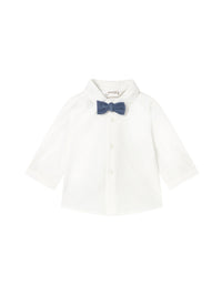 Camisa m/comp. laço Crú-artic (Creme / Pérola)  para Bebé Menino - Mayoral