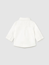 Camisa m/comp. laço Crú-artic (Creme / Pérola)  para Bebé Menino - Mayoral
