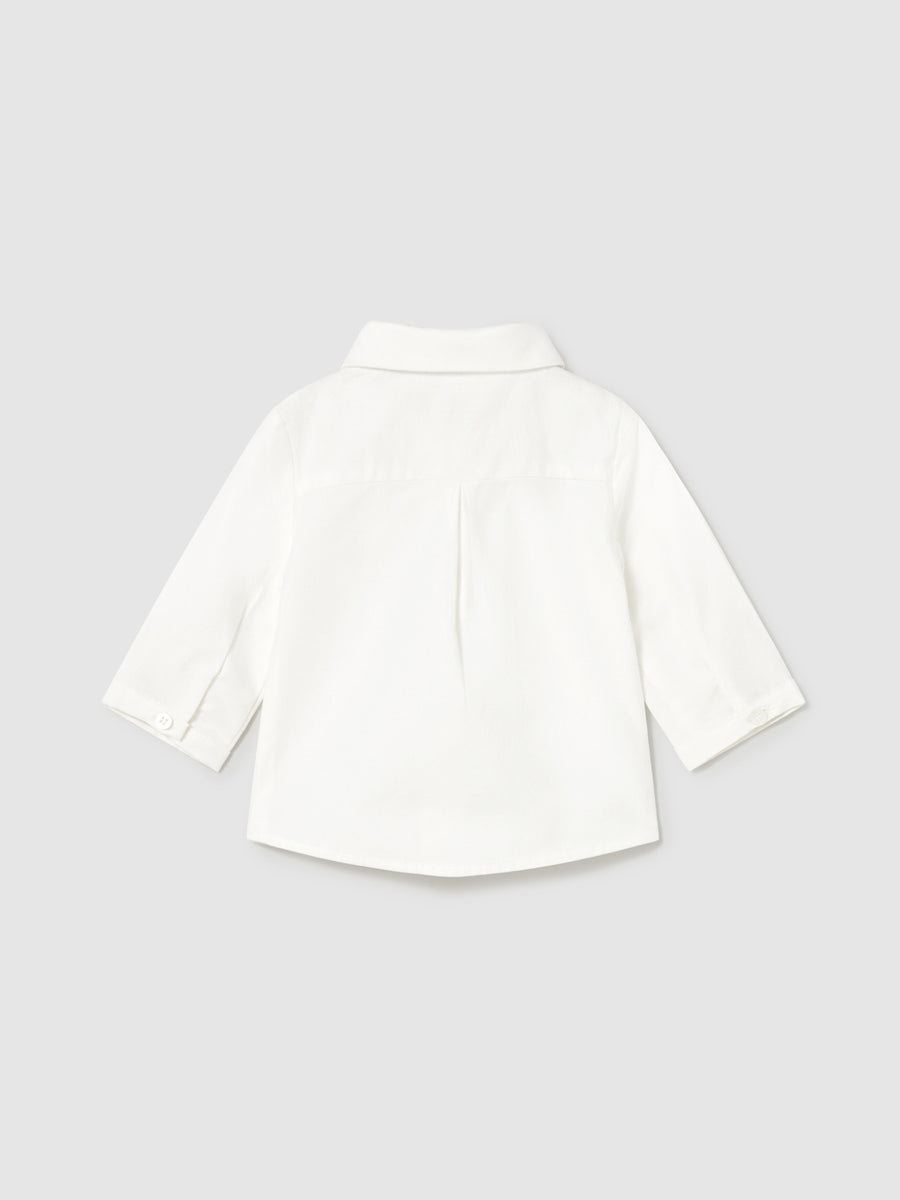 Camisa m/comp. laço Crú-artic (Creme / Pérola)  para Bebé Menino - Mayoral