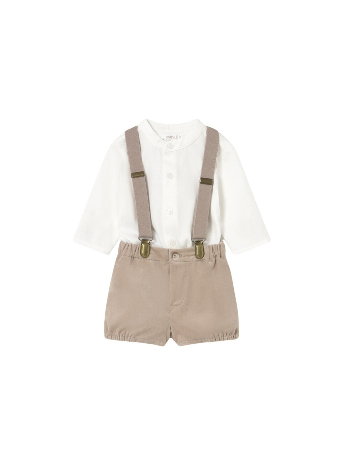 Conj. calça camisa Porridge (Bege)  para Bebé Menino - Mayoral