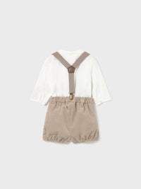 Conj. calça camisa Porridge (Bege)  para Bebé Menino - Mayoral