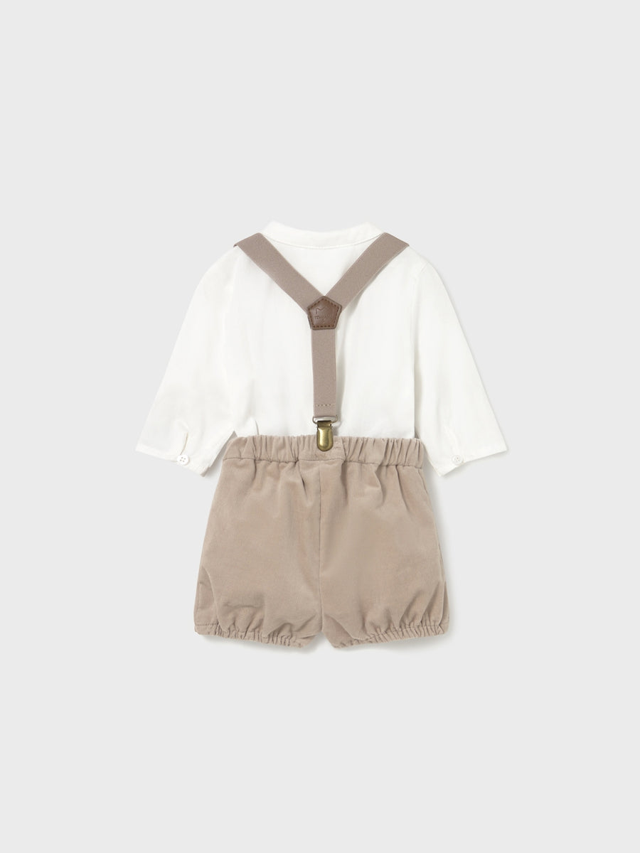 Conj. calça camisa Porridge (Bege)  para Bebé Menino - Mayoral