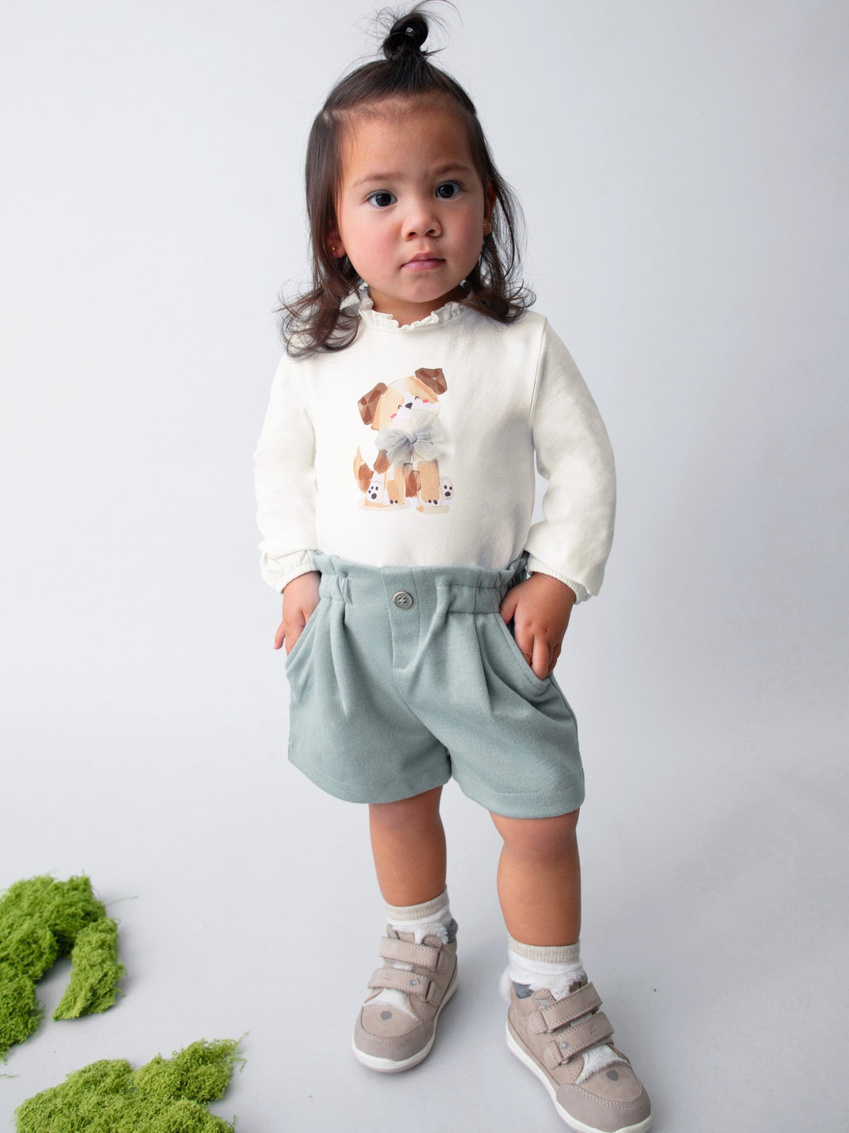 Bermuda sarja Blue bell (Verde Mar)  para Bebé Menina - Mayoral