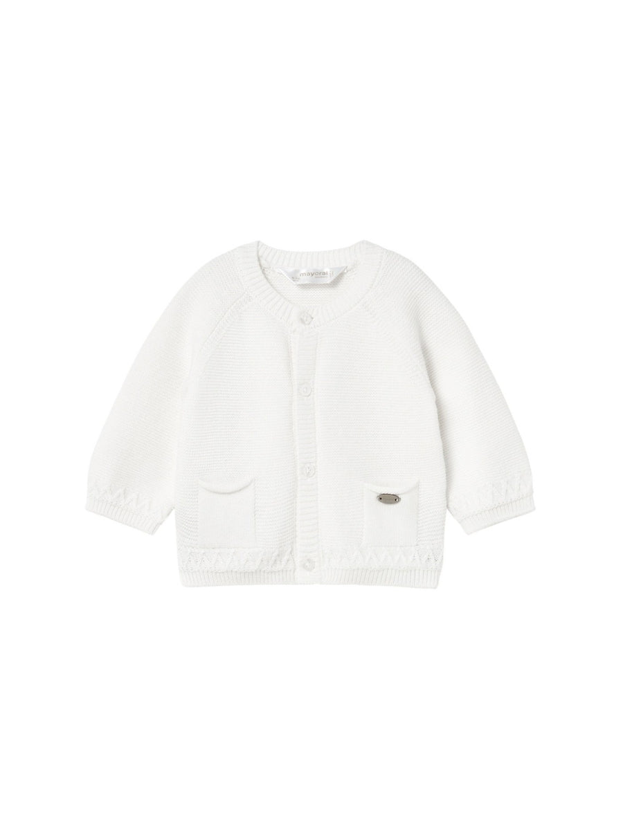 Cardigan cuello redondo trico Crú (Creme / Pérola)  para Bebé Menino - Mayoral
