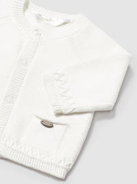 Cardigan cuello redondo trico Crú (Creme / Pérola)  para Bebé Menino - Mayoral