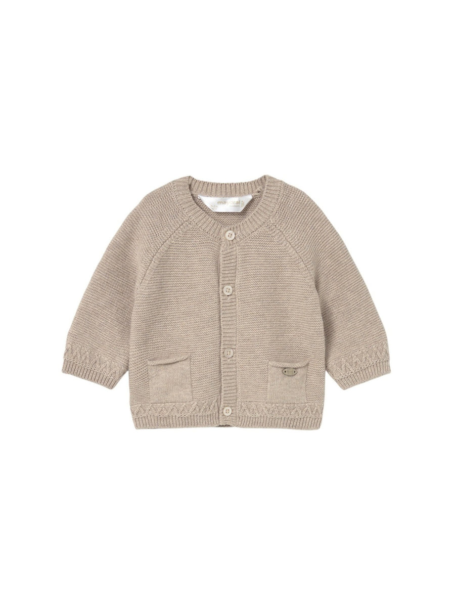 Cardigan cuello redondo trico Cereal vig (Bege)  para Bebé Menino - Mayoral